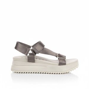 Pedro Garcia Mar in Frappe Satin Raw Edge Satin Straps Platform Sandal Designer